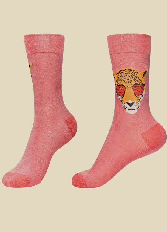 Men's Shady Jaguar Socks - Petal