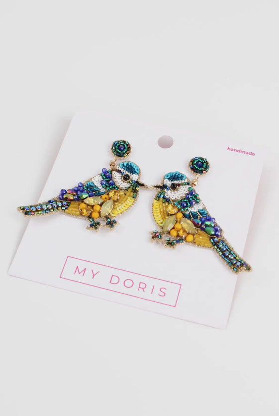 Blue Tit Earrings