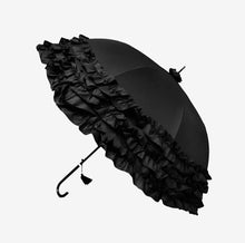  Black Frilled Umbrella