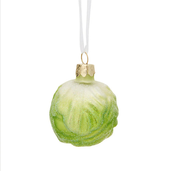 Sparkly Brussel Sprout Christmas Decoration