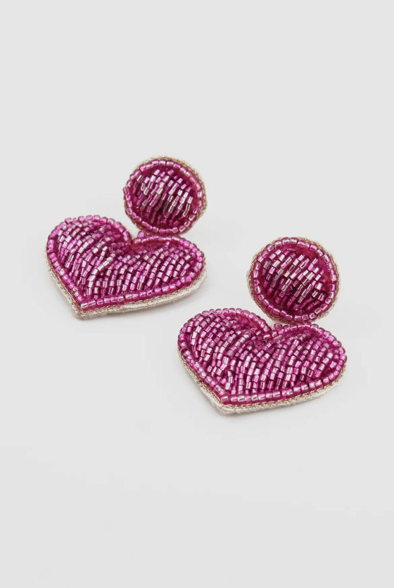 Purple Heart Earrings