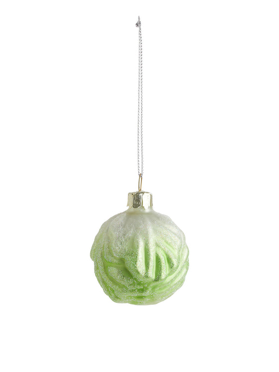 Sparkly Brussel Sprout Christmas Decoration