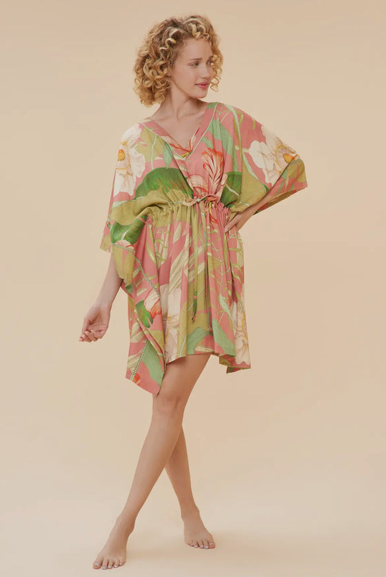 Beach Cover Up - Delicate Tropical, Candy