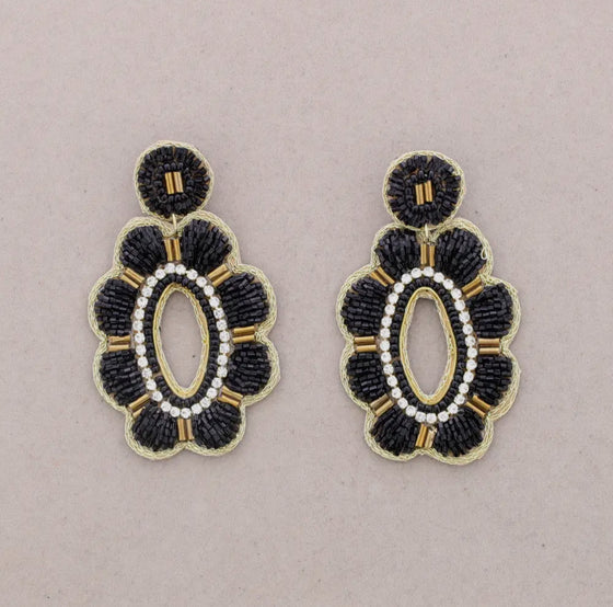 Black Beads Earrings