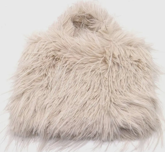 Beige Furry Bag