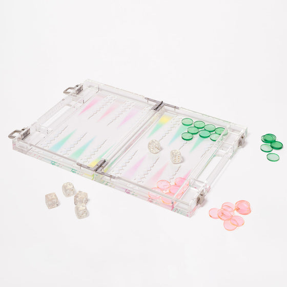 Lucite Mini Backgammon Aurora