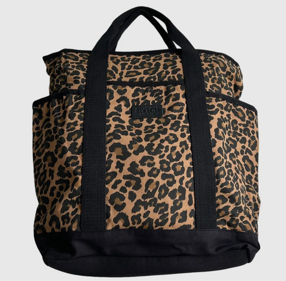 Leopard Print Backpack - Dark Brown