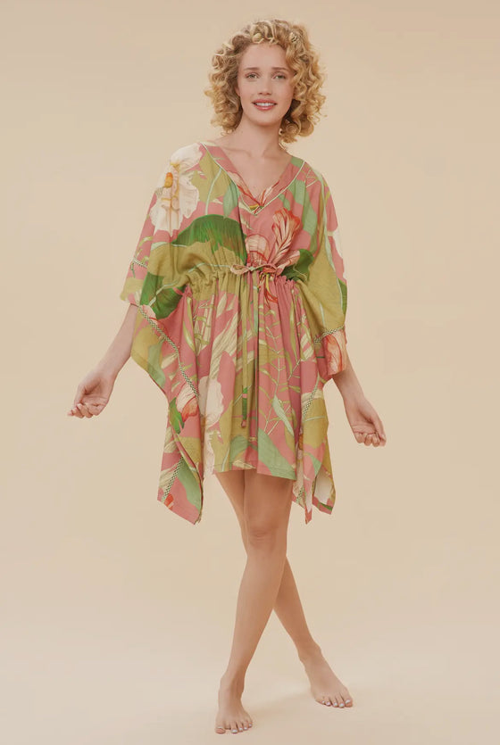 Beach Cover Up - Delicate Tropical, Candy