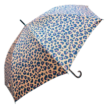  Leopard Print Umbrella In Funky Orange