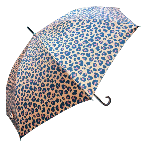 Leopard Print Umbrella In Funky Orange