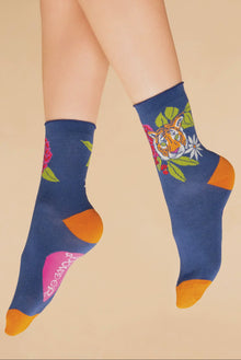  Floral Tiger Sock