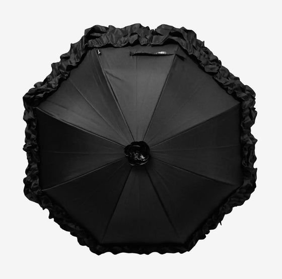 Black Frilled Umbrella