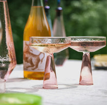  Pink Champagne Coupe - Set of Two