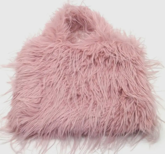 Soft Pink Furry Bag